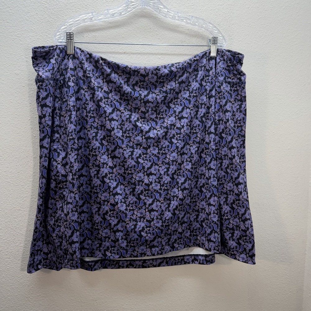 J. Jill Purple Floral Circle Skirt